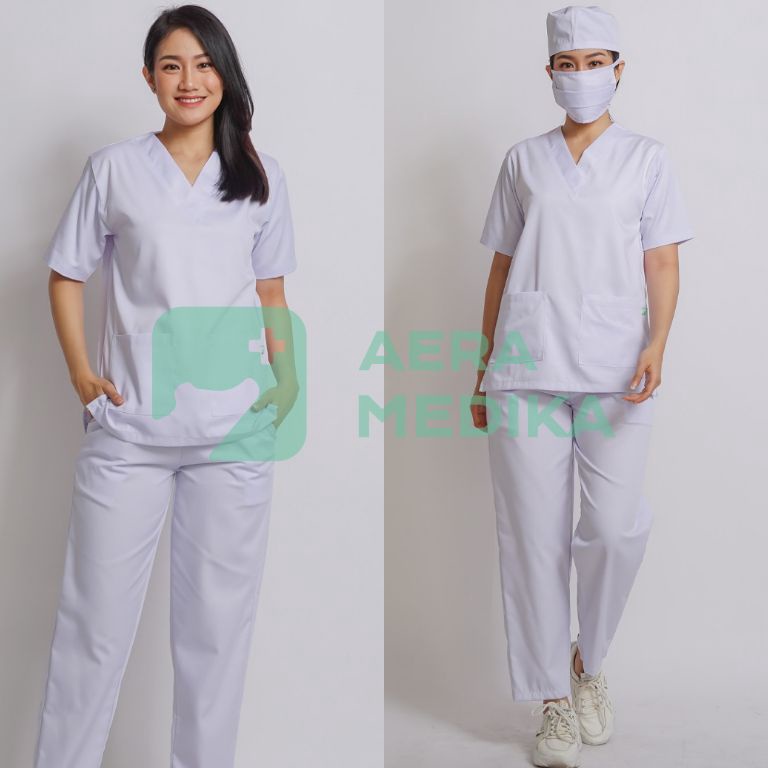 Terbaru baju jaga ok scrub Hera Medika Lengan Pendek