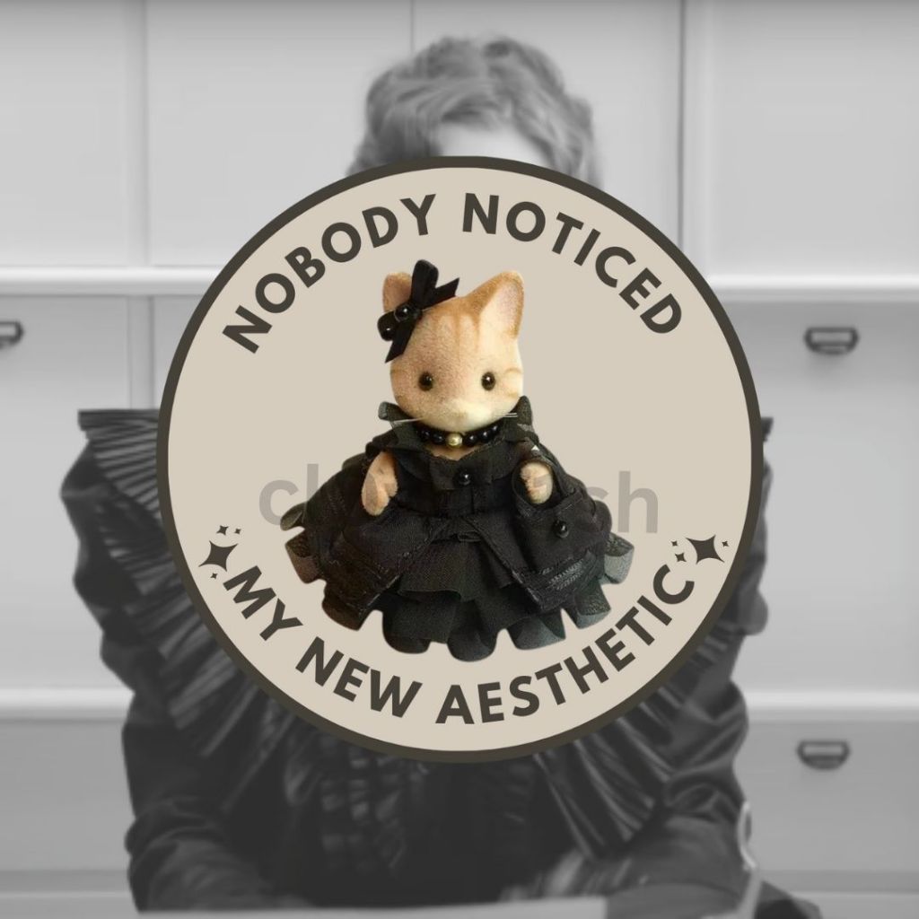

Nobody Noticed My New Aesthetic Taylor Swift Sylvanian Families Sticker (Fortnight - The Tortured Poets Department)