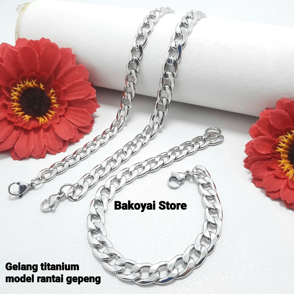 GELANG RANTAI PRIA. GELANG. GELANG PRIA SILVER DAN GOLD. GELANG RANTAI GEPENG GELANG PRIA