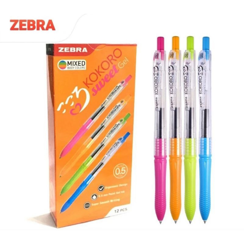 

Zebra Kokoro SWEET Pulpen Gel 0,5mm Tinta Hitam