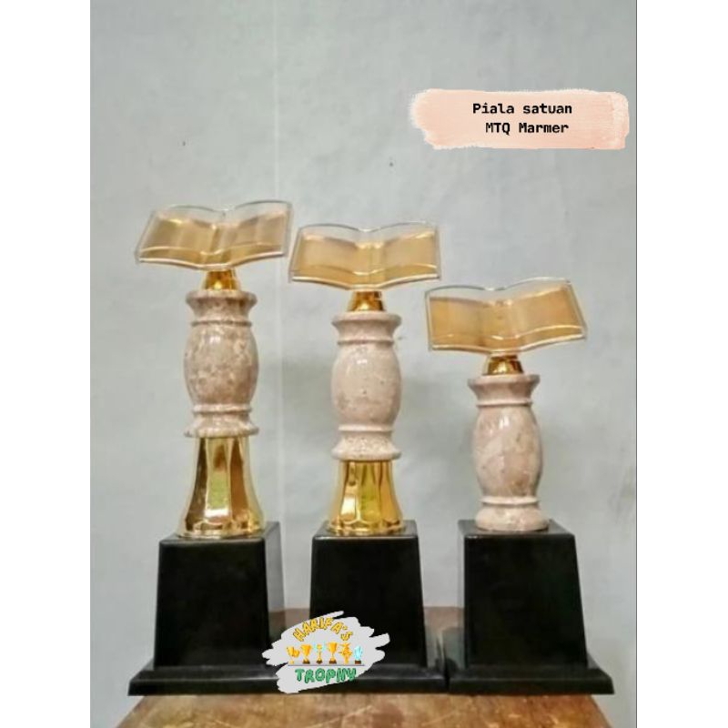 Piala mtq satuan dan set marmer mewah