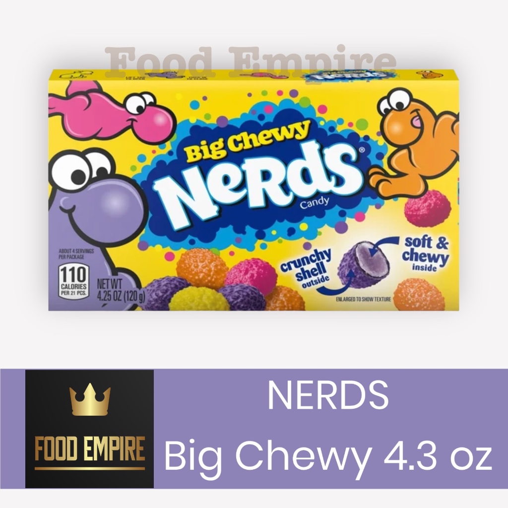 

NERDS BIG Chewy Candy 120 gr | Crunchy Shell Outside, Soft & Chewy Inside