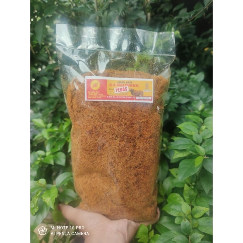 

Abon Sapi Pedas Gajah inggil kemasan 1000gr / 1kg