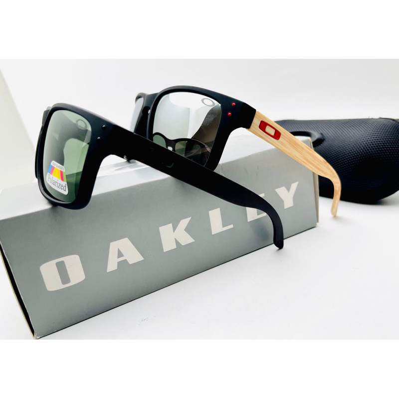 New Kacamata Oakley HOLBROOK WOOD USA Lensa Polarized || Kacamata Hitam Sporty Pria Wanita