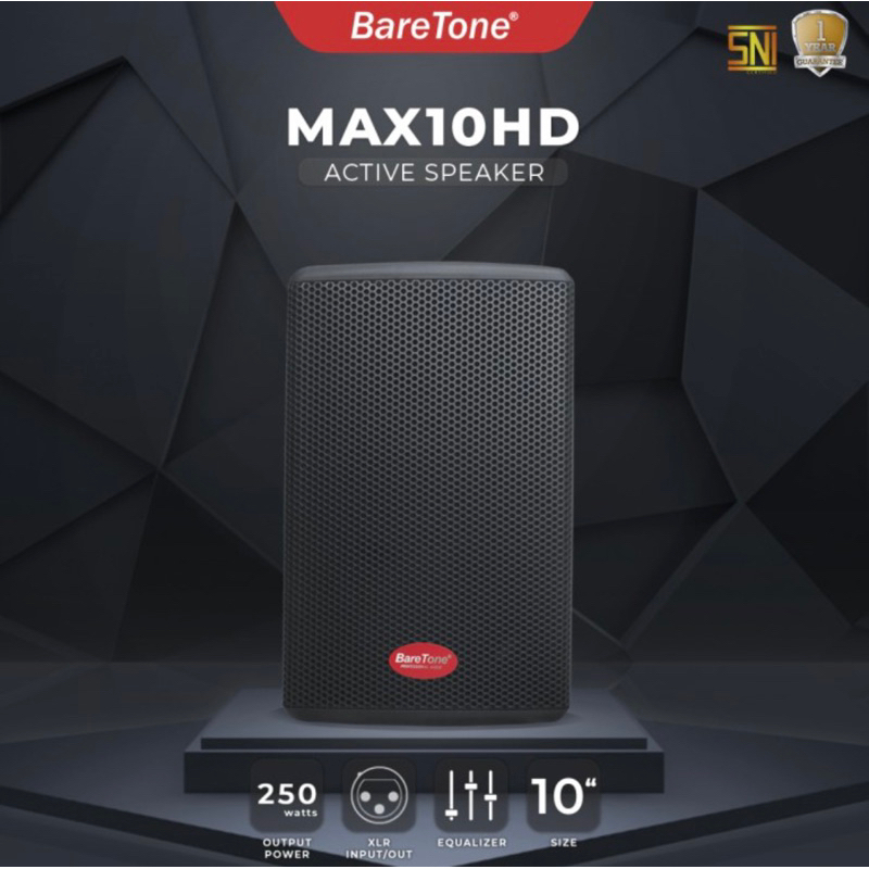 Speaker Aktif 10 Inch Baretone MAX10HD Sepasang original