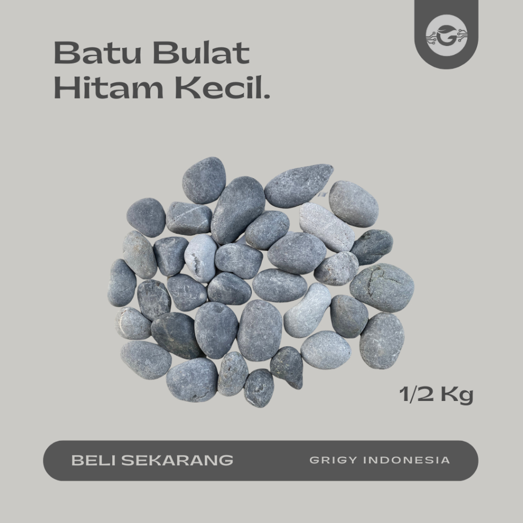 BATU TAMAN KORAL HITAM BULAT 500 GRAM / BATU TAMAN