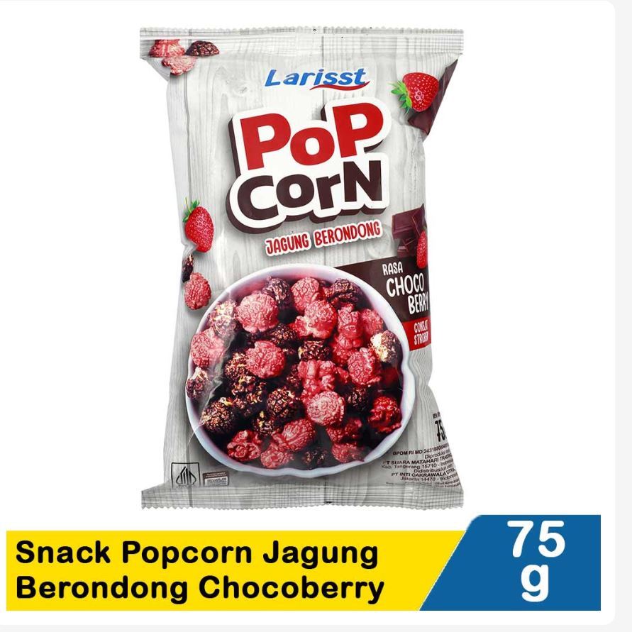 

Larisst Snack Popcorn Jagung Berondong Chocoberry 75 gr