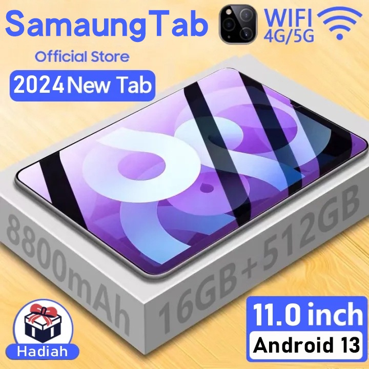 Tablet Murah 5G Samsung Galaxy Pro11 Tab 11inch RAM 16GB+512GB ROM Tablet baru Tablet Pembelajaran Tablet android laris manis SIM WIFI Tablet pc Baru