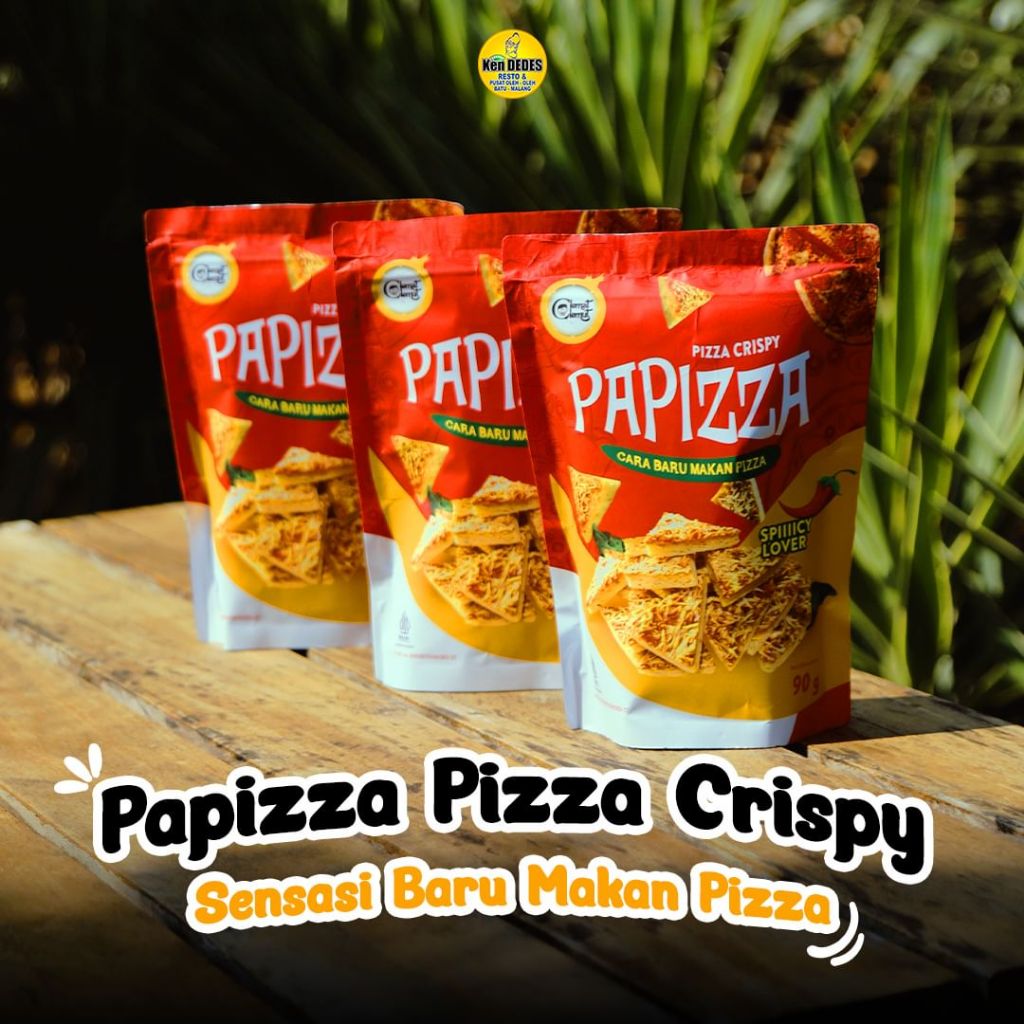 

PAPIZZA Pizza Crispy Spicy Lover 90g Premium Snack Renyah Gurih Pedas - Cara Baru Makan Pizza