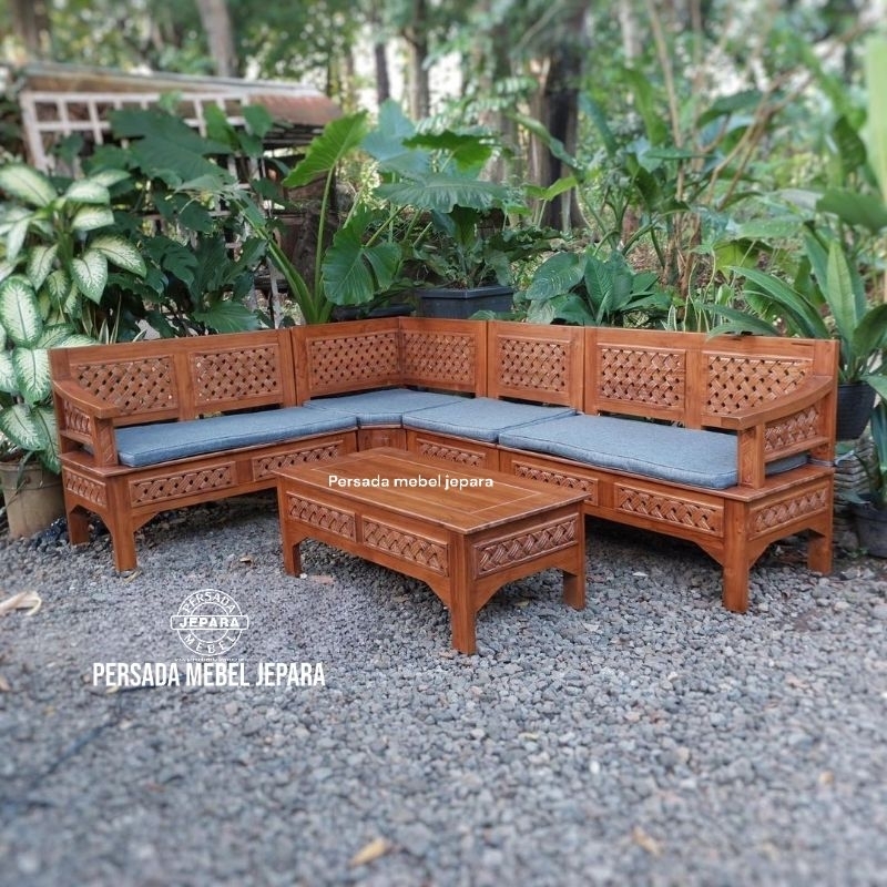 Kursi tamu sudut minimalis terbaru / Kursi sudut jati / Kursi sudut minimalis / Kursi sudut / Kursi 