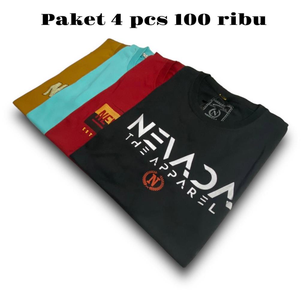 Paketan 100 rb dapat 4 pcs kaos pria distro original kos mixbrend matahari original terbaru 2024 siz