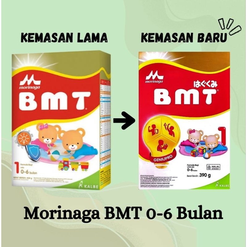 MORINAGA BMT 1 FORMULA BAYI 0-6 BULAN 390g & CHIL-MIL 2 FORMULA BAYI 6-12 BULAN 390g