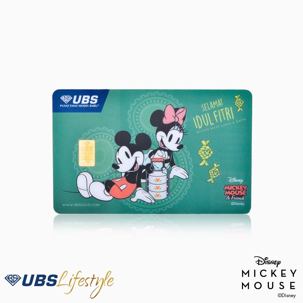 UBS Logam Mulia Disney Mickey  Minnie Edisi Selamat Idul Fitri 5 Gr ART Y4Z8