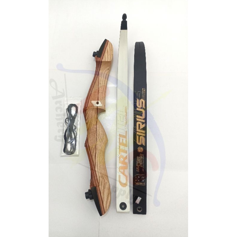 Bowset Busur Cartel Sirius Plus ukuran 66 dan 68 inch -panahan-archery-recurve-barebow-standard bow