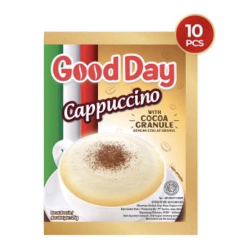 

CAPPUCINO kopi good day cappuccino ( 10 sachet / renceng )