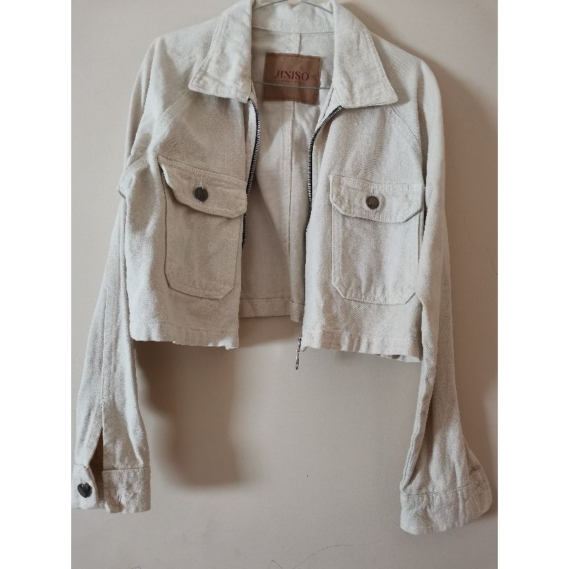 Preloved Jaket Crop Ala Korea Wanita Pria Unisex