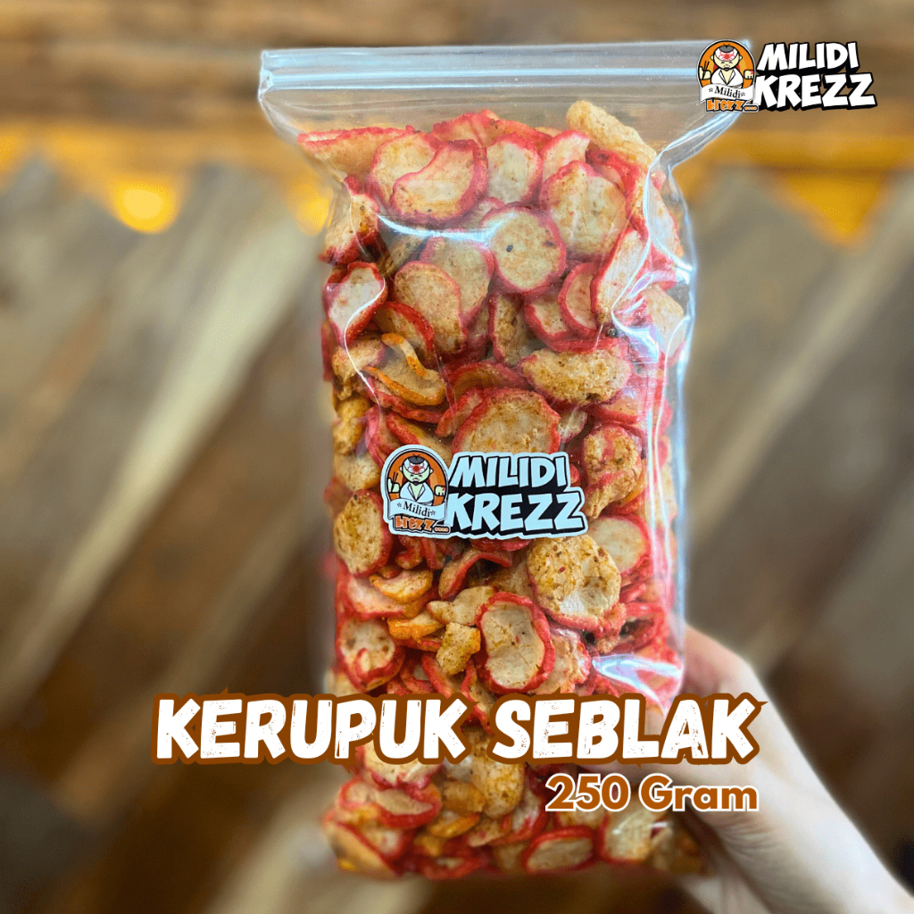 

Krupuk Seblak Kencur 250 Gram Cikruh Snack Pedas Milidikrezz