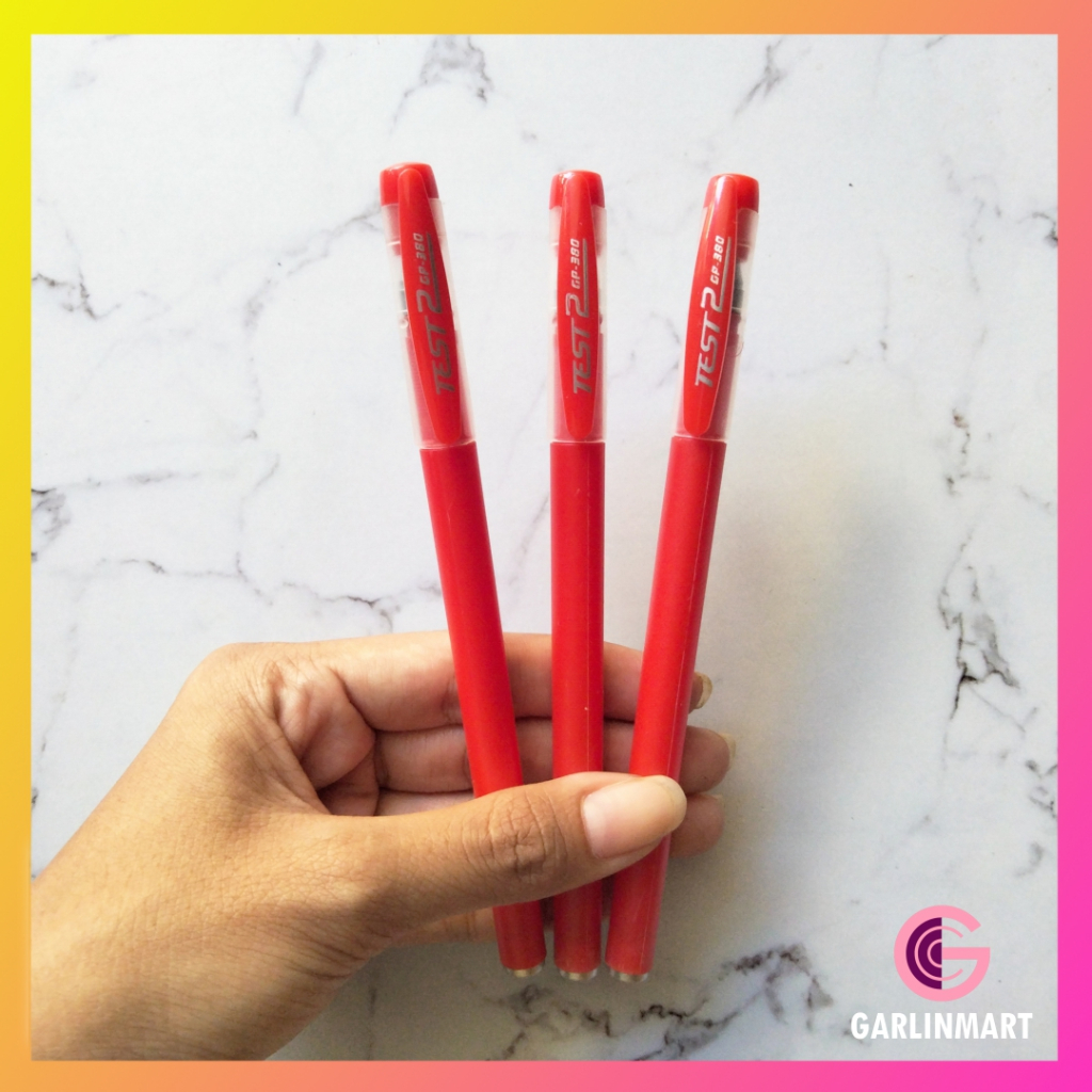 

Pulpen Gel Warna Warni Model TEST2 dan Standard - Ujung Lancip Kualitas Terjamin