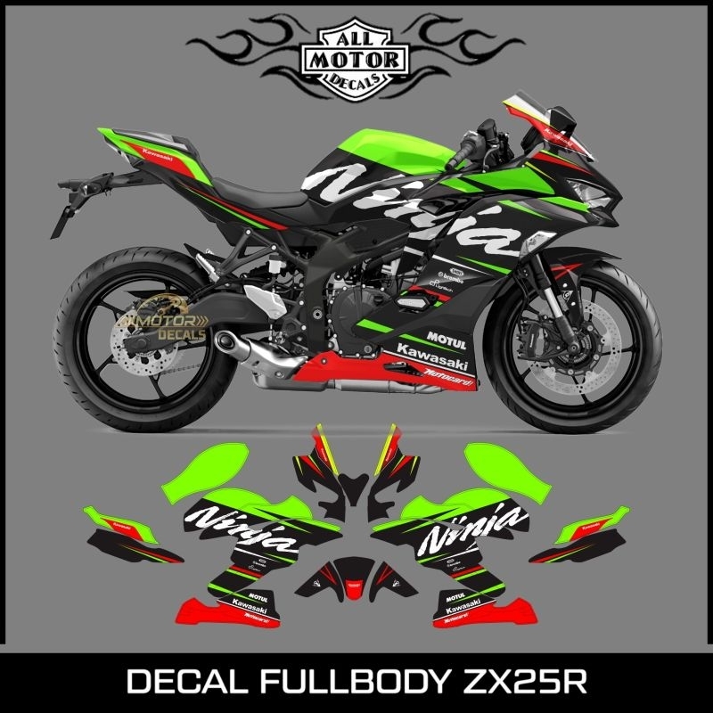 Decal FullBody Ninja ZX25R Grafis Custom / Sticker Kawasaki ZX-25RR FullBody / Striping Kawasaki Nin