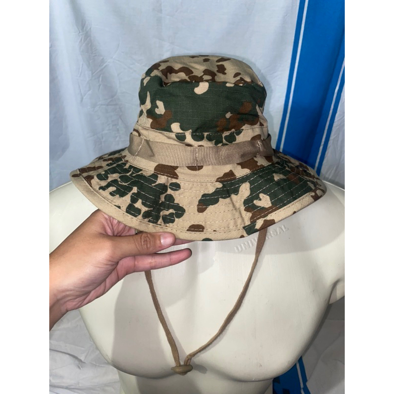 Bucket Hat Topi Army Loreng Motif Flecktarn Desert