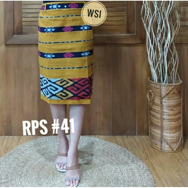 ROK SPAN UNTUK WISUDA TENUN WARNA KUNING PANJANG 60