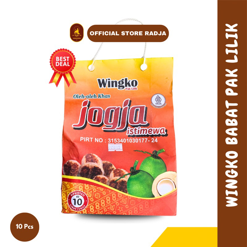 

[10 Pcs] Wingko Jogja Wingko Babat Kelapa Muda Pak Lilik - Oleh Oleh Khas Jogja