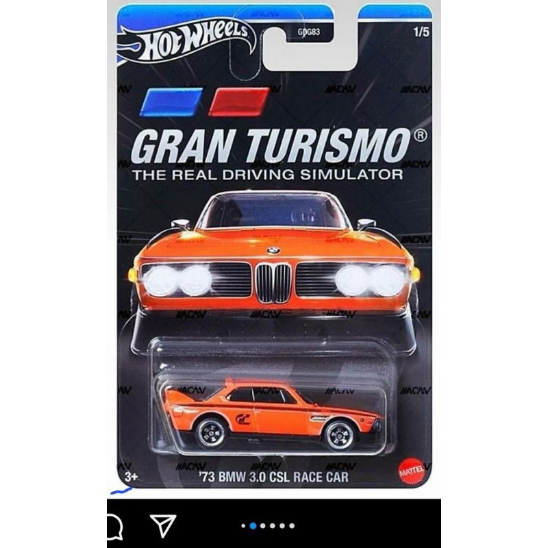 Hotwheels Gran Turismo '73 BMW 3.0 CSL Race Car