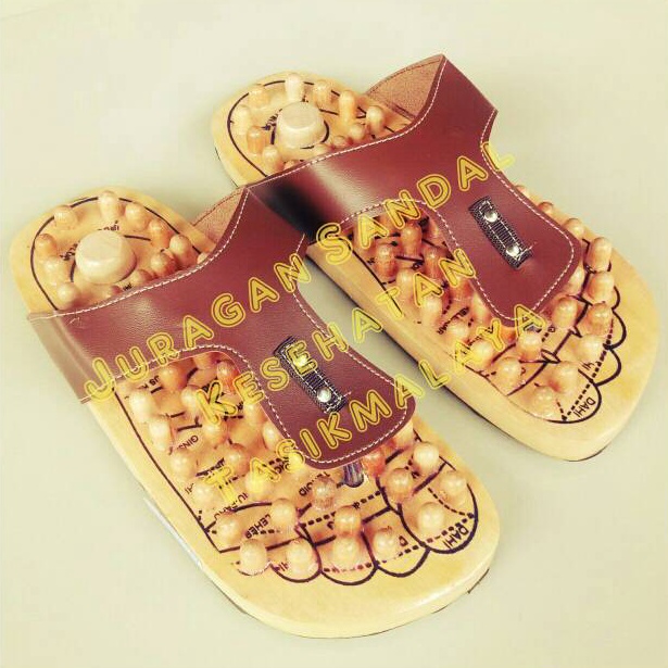 ART Y87S Sandal Terapi Kayu Jepit Sandal Terapi Kesehatan Refleksi Sandal Terapi Sandal Terapi Alas 