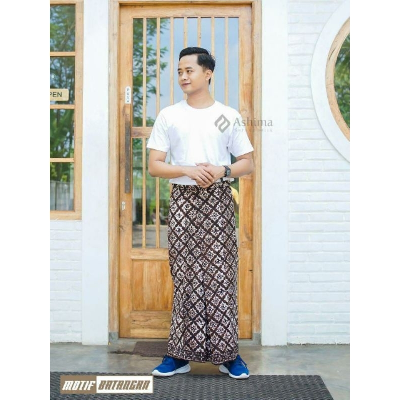 Sarongku id - Sarung Ashima Motif 6 Coklat Kotak Putih - sarung batik pekalongan sarung santri putra