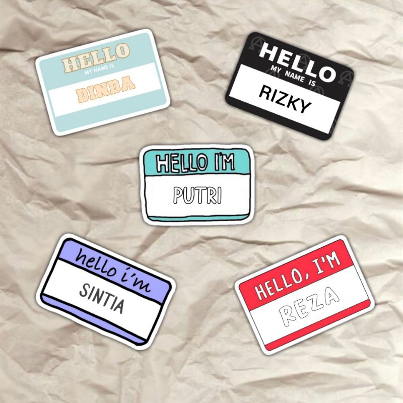 

(Custom)Stiker Nama Kamu Aesthetic, Tahan lama, Anti air, Stiker HP, Stiker Laptop, Stiker Helm
