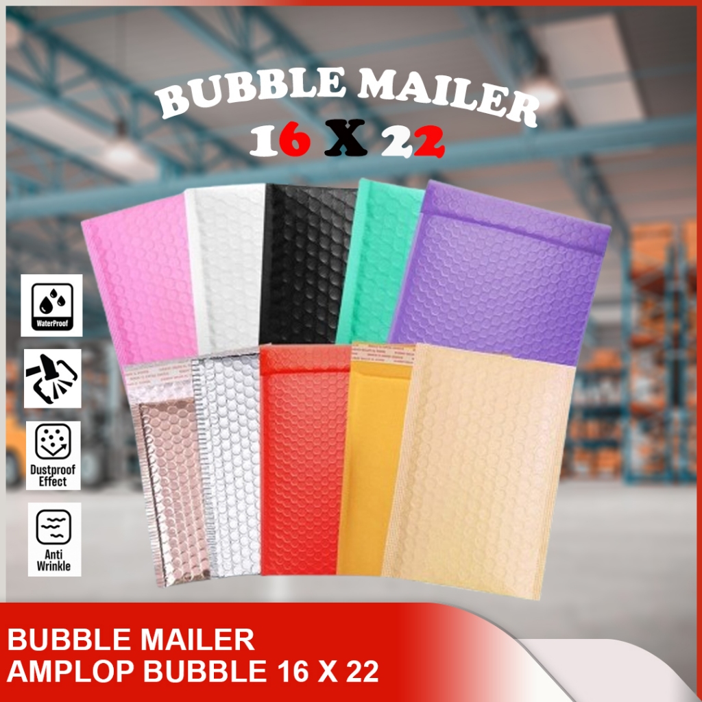

BUBBLEMAILER 16x22 / BUBBLE MAILER Kantong Polybubble Amplop Bubble Envelope Polymailer Olshop Polos Ukuran 16X22 / Plastik Packing BUBBLE MAILER Kantong Polybubble Amplop Bubble Envelope Polymailer Olshop