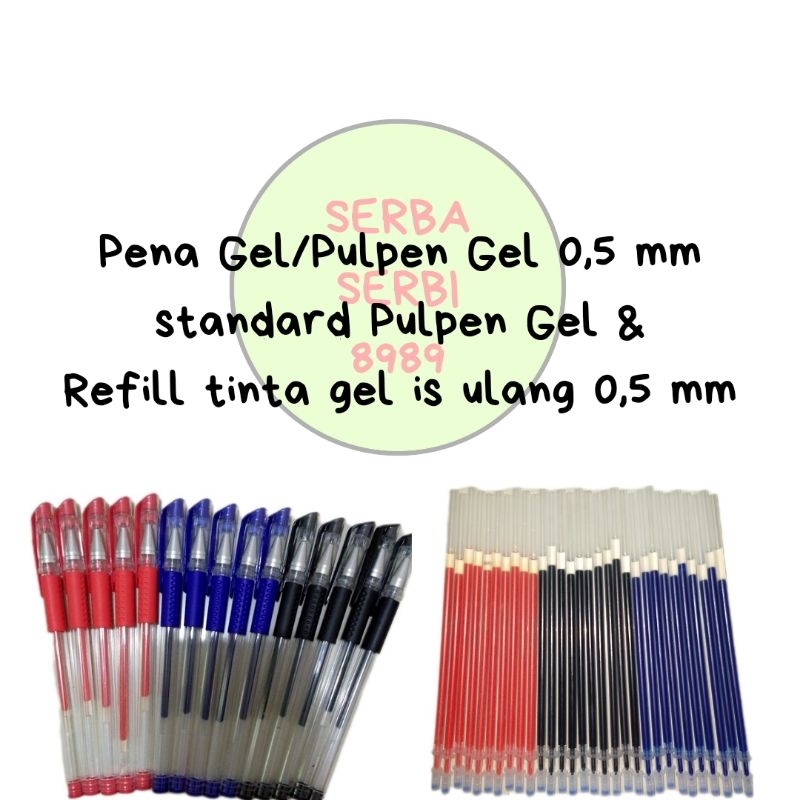 

REFILL TINTA GEL ISI ULANG TINTA PULPEN PENA GEL REFILL 0.5MM MURAH