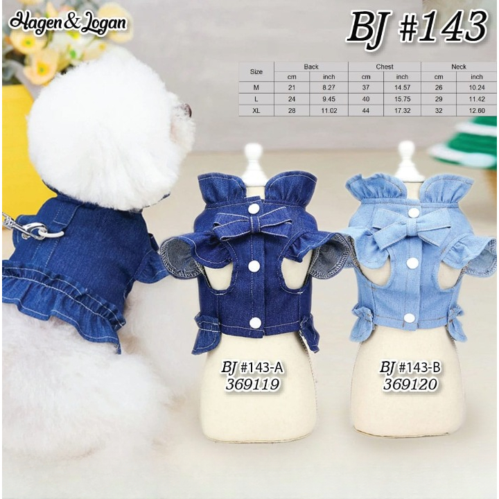Baju Anjing Kucing 143 Jeans Denim Kaos Hewan Poodle Mini Kecil Besar