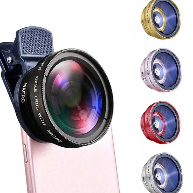 RCL Lensa Super Wide Angle 2 In 1 Lensa Pembesar Camera Smartphone 125X