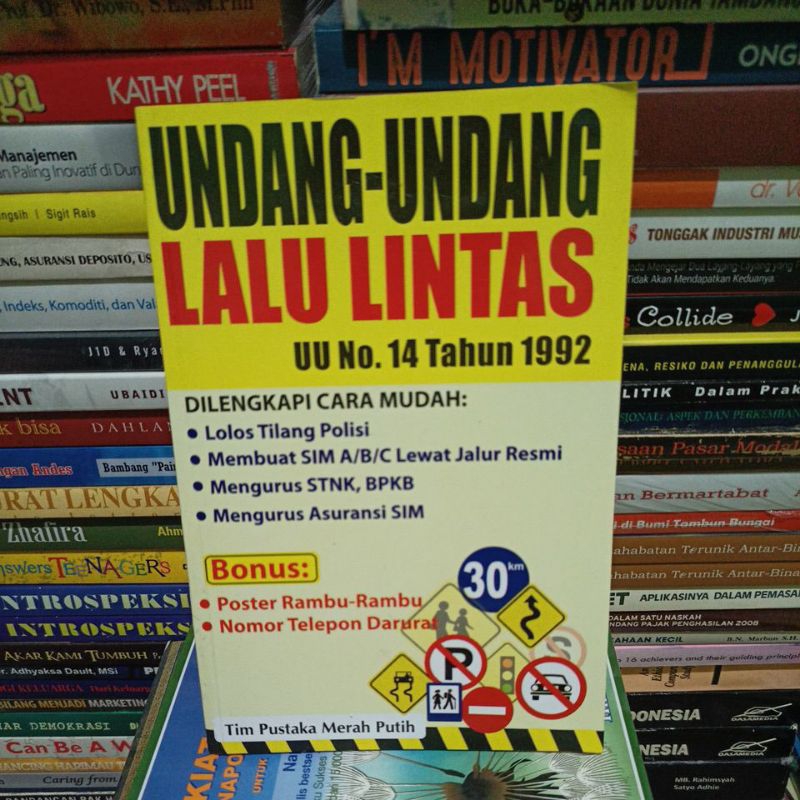 Buku undang undang lalu lintas UU no 14 tahun 1992
