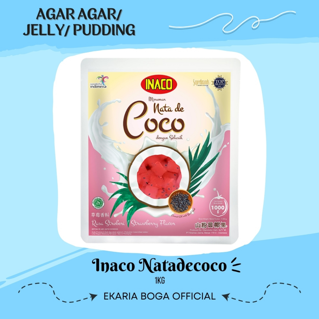 

JELLY | AGAR AGAR | PUDDING | INACO NATA DE COCO DALAM SIRUP | POUCH | INACO NATADECOCO 1KG