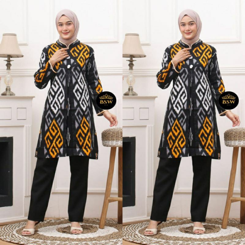 Tunik Batik Floy Traditional Butik | Atasan Wanita Batik Modern High Quality | Baju Batik Kerja Kant