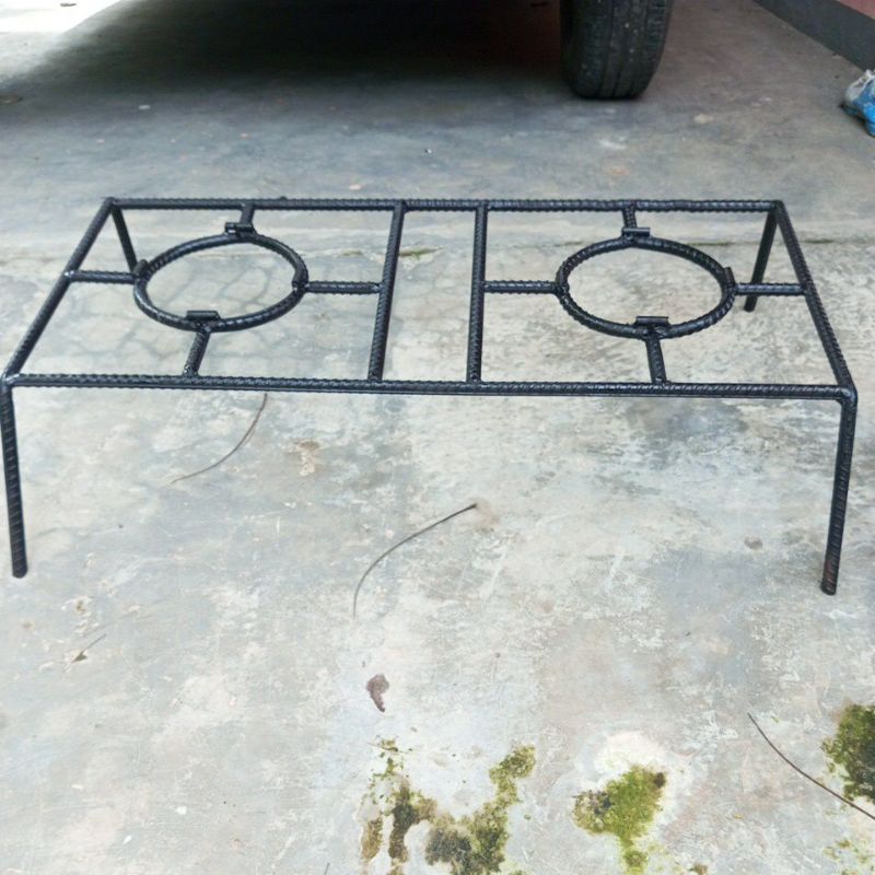 Tangkringan Kompor 2tungku rinai bahan besi ulir 13