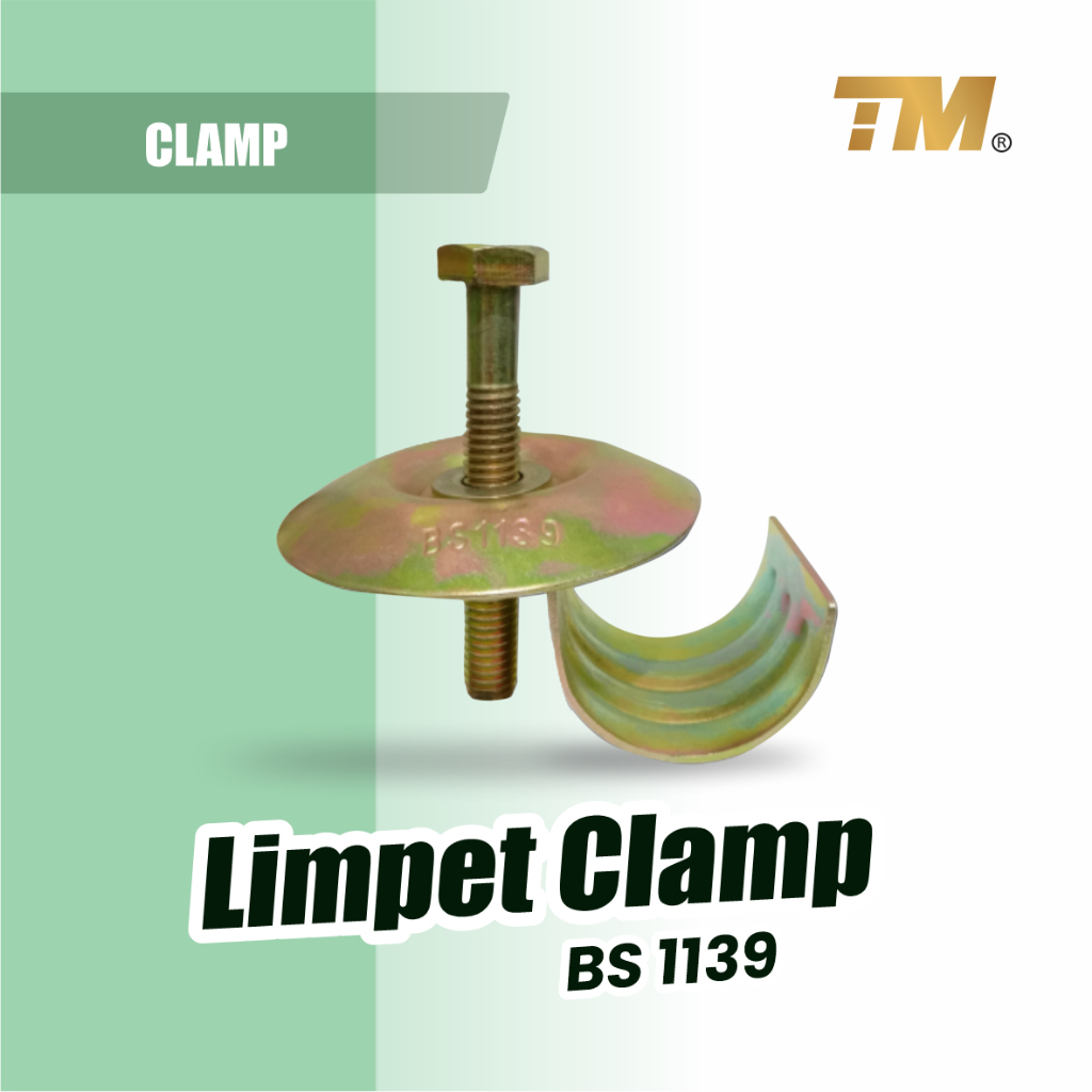 LIMPET CLAMP STANDARD BS UNTUK SCAFFOLDING JENIS PIPA / TUBULAR SYSTEM