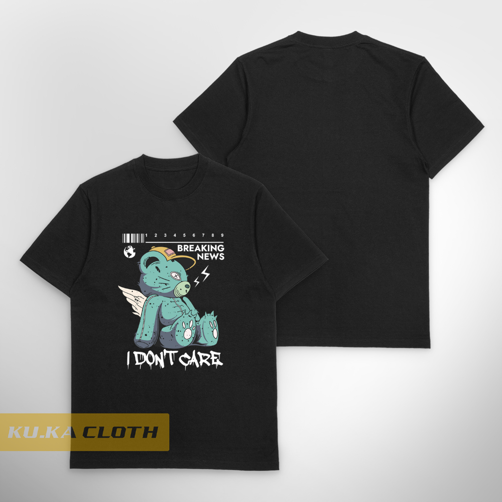 Baju Kaos Distro Pria Teddy bear angel