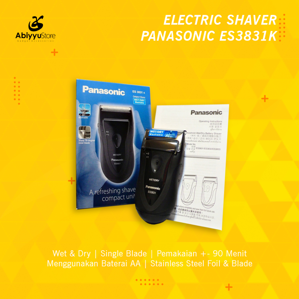 Alat Cukur Elektrik Panasonic ES-3831K Mesin Pencukur Kumis Jenggot Electric Shaver