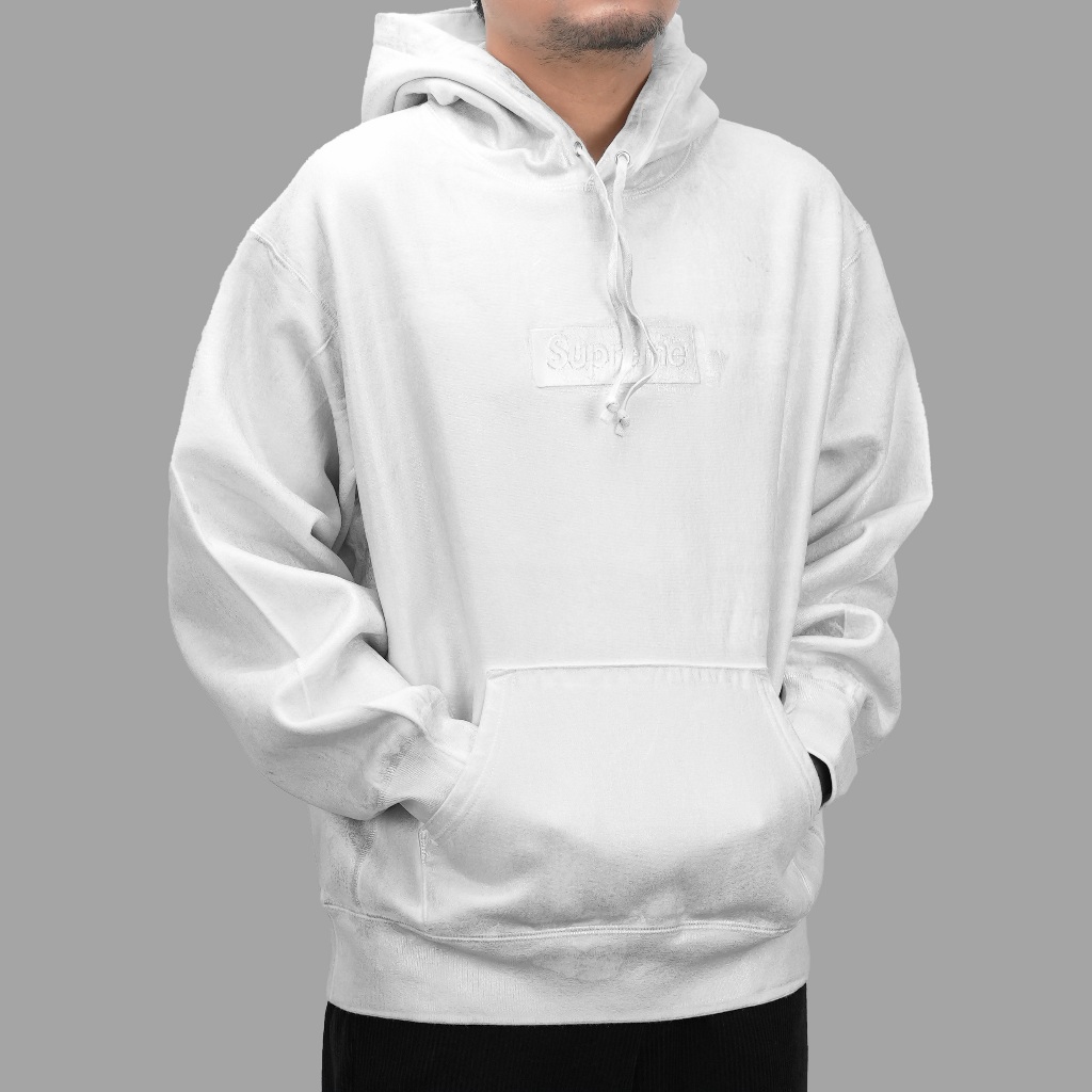 Supreme MM6 Maison Foil Box Hoodie White