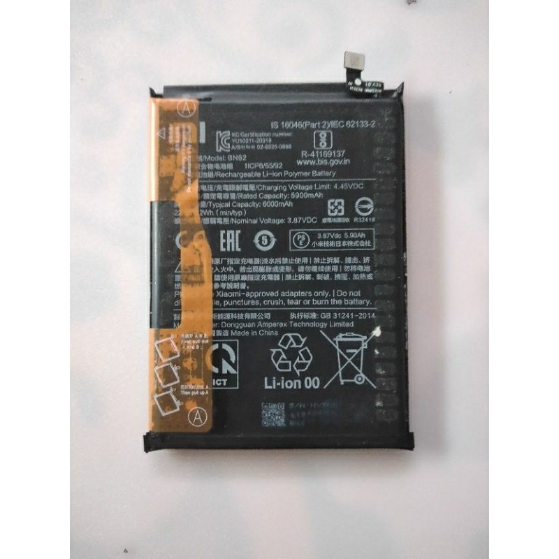 BATERAI HP REDMI 9T BN62 ORI