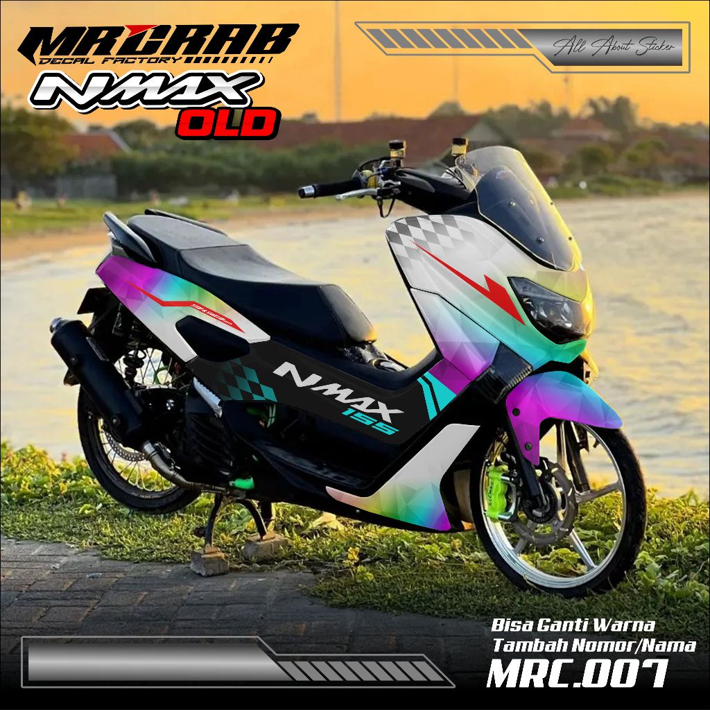 DECAL YAMAHA NMAX OLD - STICKER DECAL YAMAHA NMAX OLD MOTIF ABSTRAK DIAMOND MRC.007 NMX