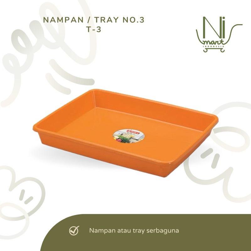 NAMPAN NO.3 POLOS T-3 LION STAR | TRAY TEMPAT WADAH SERBAGUNA DOKUMEN PENYIMPANAN PLASTIK MURAH KUAL
