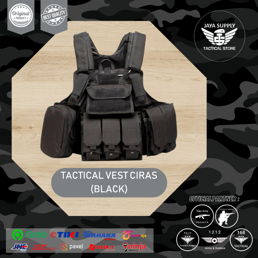 Rompi Army Tactical Vest Armor CIRAS - Hitam