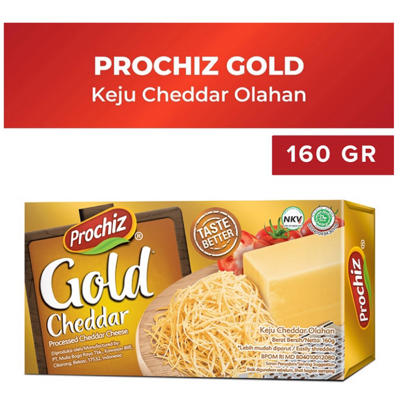 

PROCHIZ Gold Keju Cheddar Olahan 160 gram