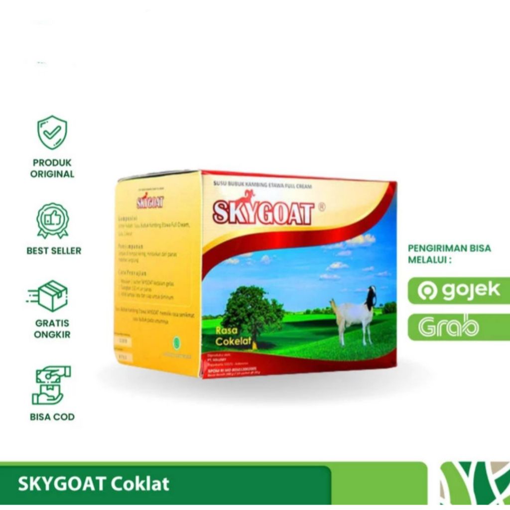 

[ BONUS Jahe ratu lebah ] Skygoat Susu Kambing Full Cream Ettawa / Sky Goat Susu Kambing Coklat Dan Vanilla Original