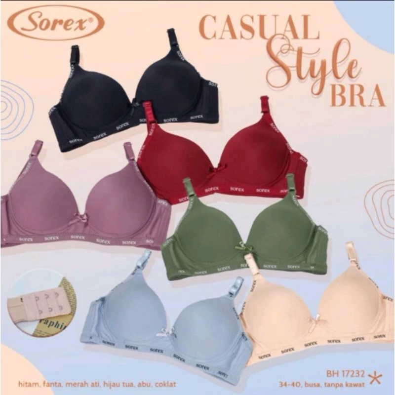 Bra Sorex / bra sorex busa tipis/ Bra lembut