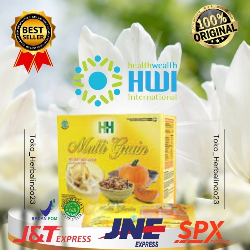 

HH MultiGrain HWI 100% Original BPOM Minuman Nutrisi Cereal Instan Mix Grain-1 Kotak isi 20